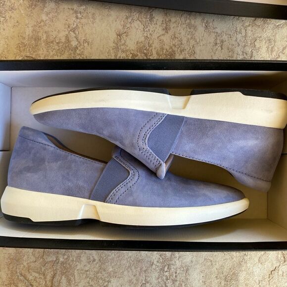 New 27 Edit Sky Blue Suede Loafers 7M New‎ with Box - Picture 2 of 8